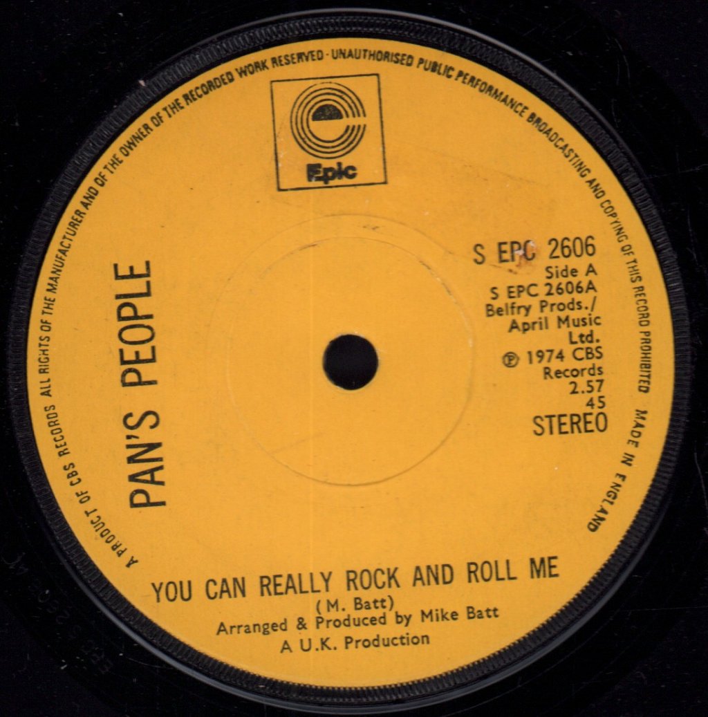 Pan's People - You Can Really Rock And Roll Me - 7 Inch