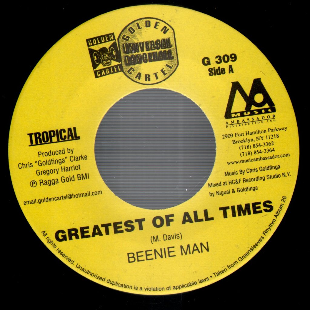 Beenie Man - Greatest Of All Times - 7 Inch