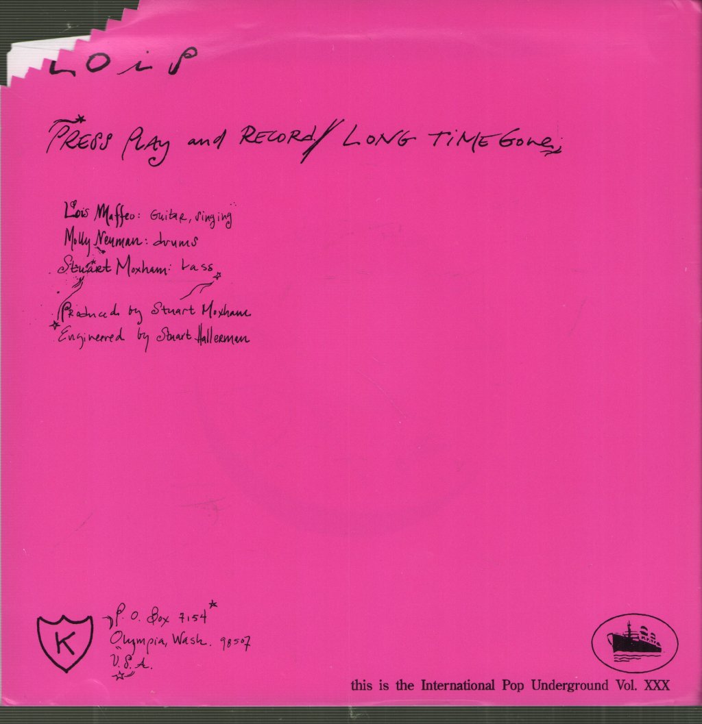 Lois - Press Play And Record - 7 Inch