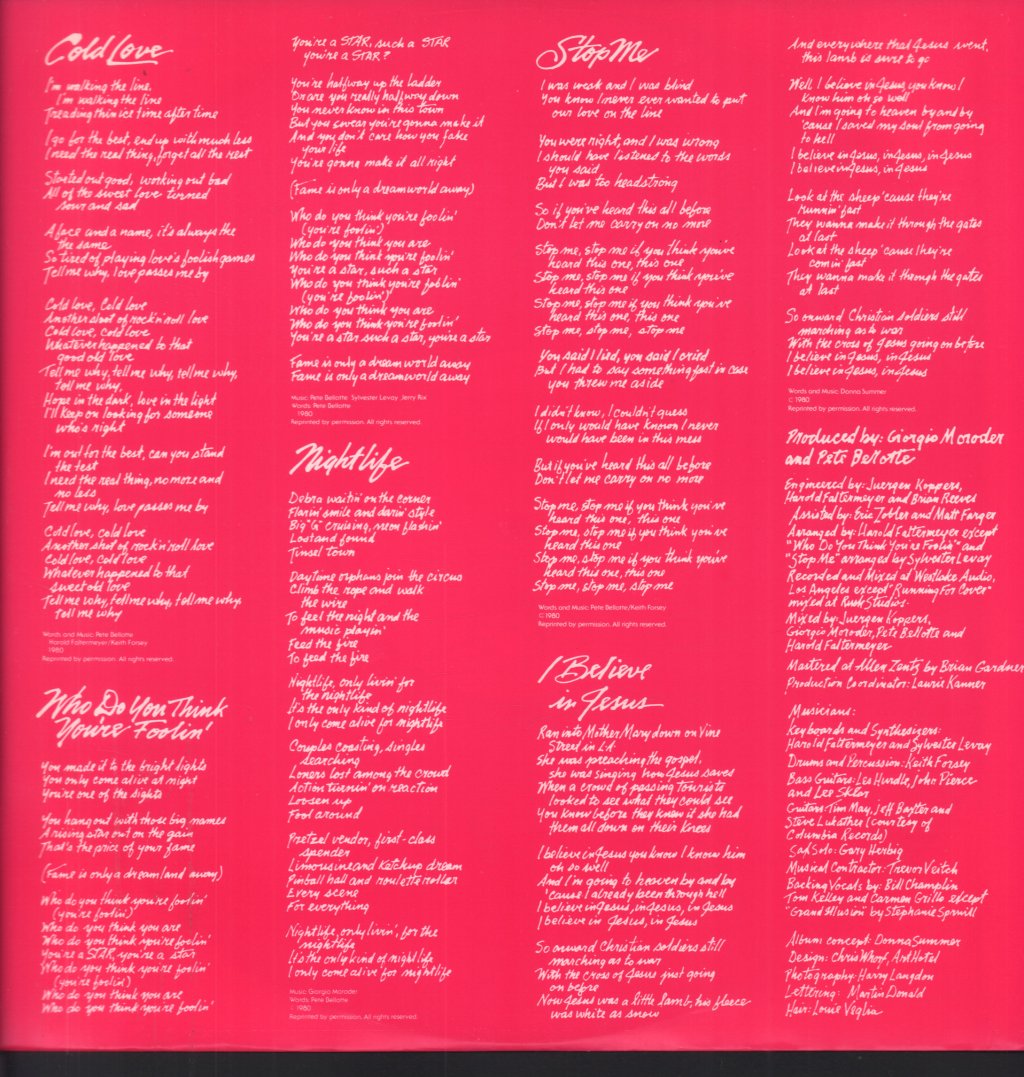 Donna Summer - Wanderer - Lp