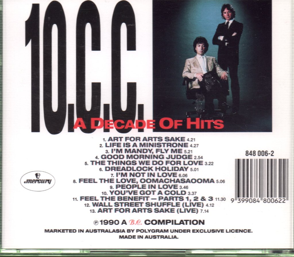 10cc - A Decade Of Hits - Cd