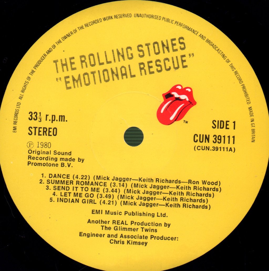 Rolling Stones - Emotional Rescue - Lp