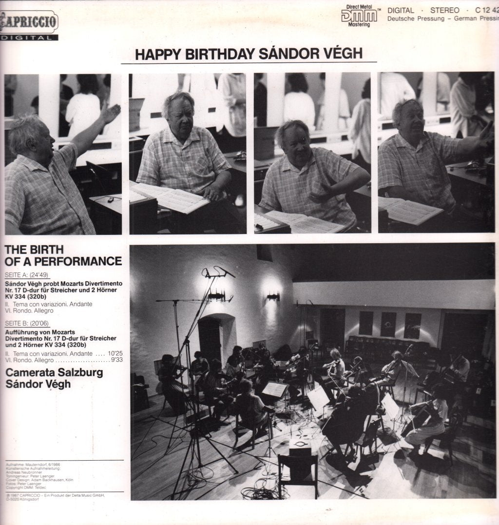 Sandor Vegh - birth of a performance - Lp