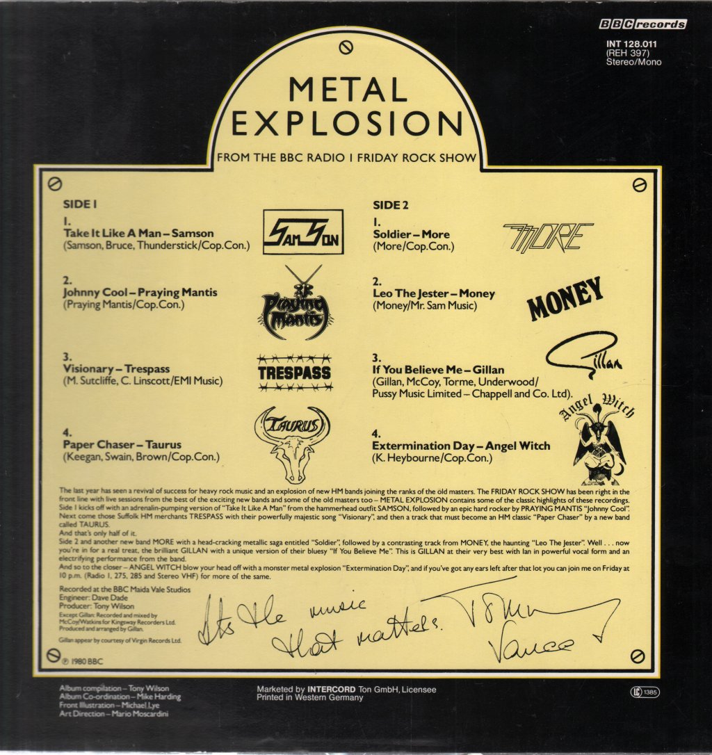Various Artists - Metal Explosion From The Friday Rock Show - Lp