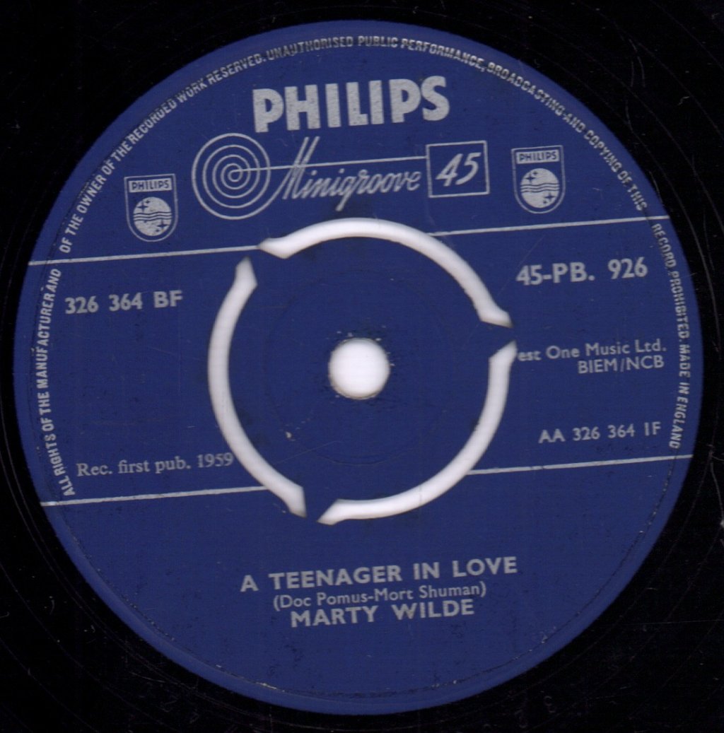 Marty Wilde - A Teenager In Love - 7 Inch