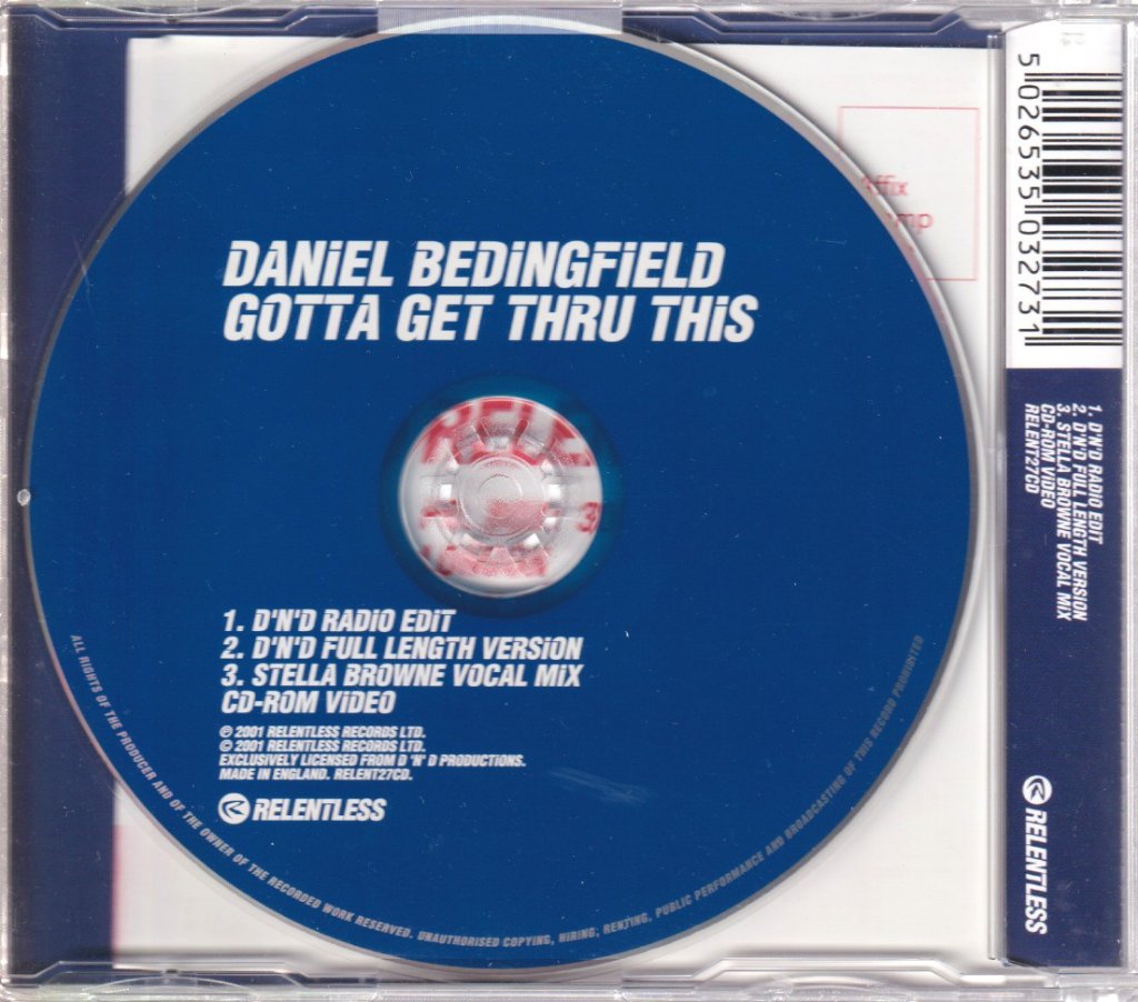 Daniel Bedingfield - Gotta Get Thru This - Cd