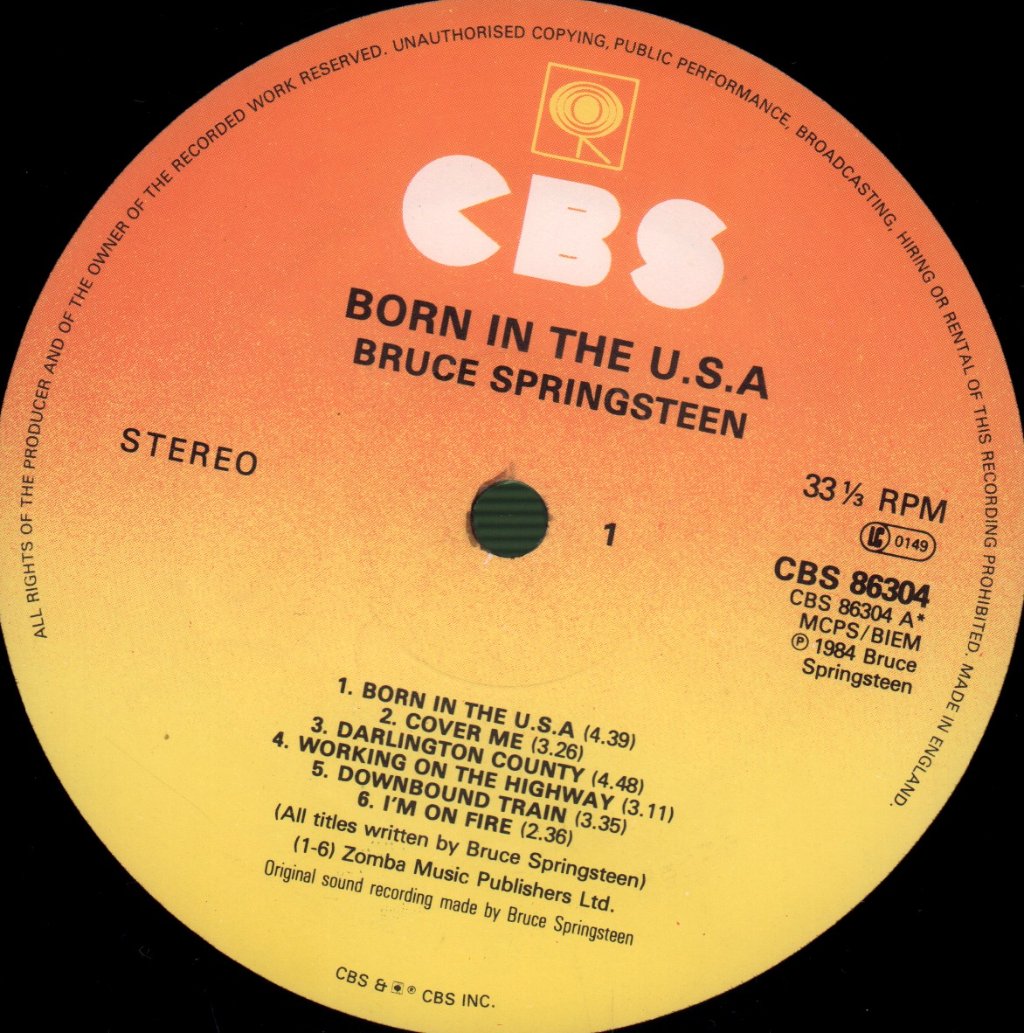 Bruce Springsteen - Born In The Usa - Lp
