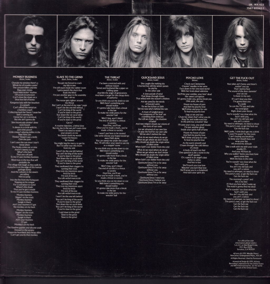 Skid Row - Slave To The Grind - Lp