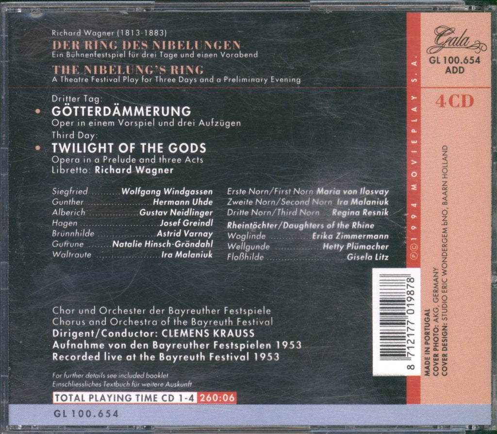 Clemens Krauss, Bayreuther Festspiele - Wagner: GÖTTERDÄMMERUNG - Cd Set
