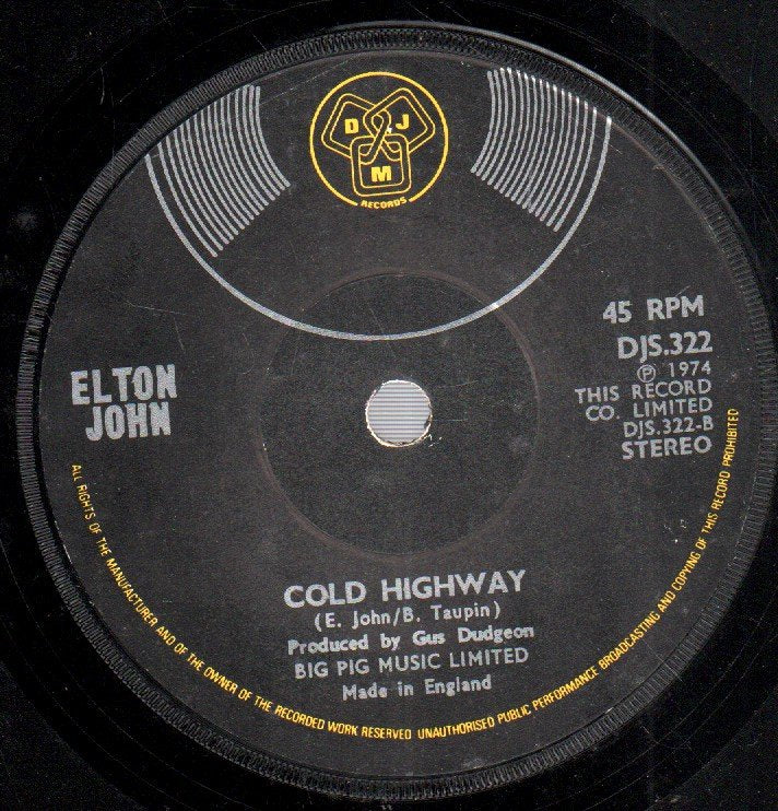Elton John - Bitch Is Back - 7 Inch
