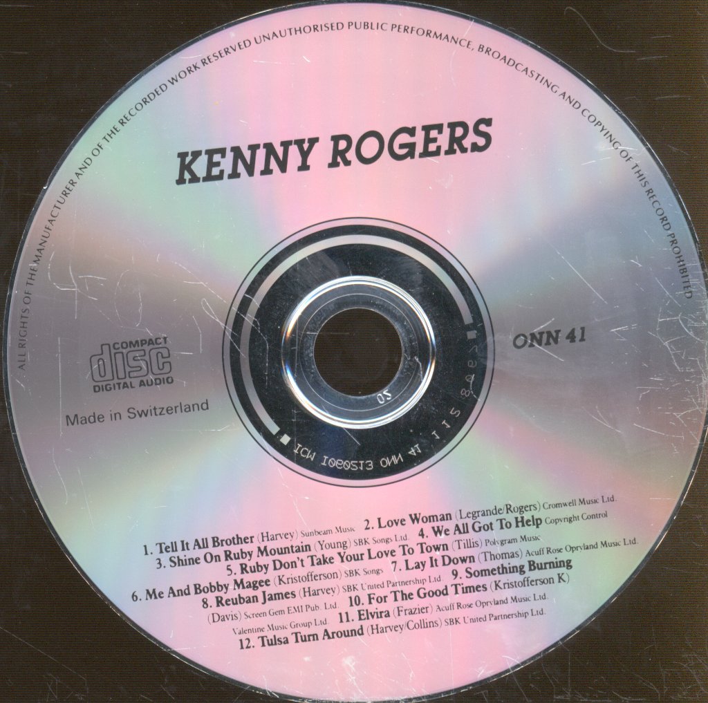 Kenny Rogers - Ruby Don't Take Your Love To Town - Cd