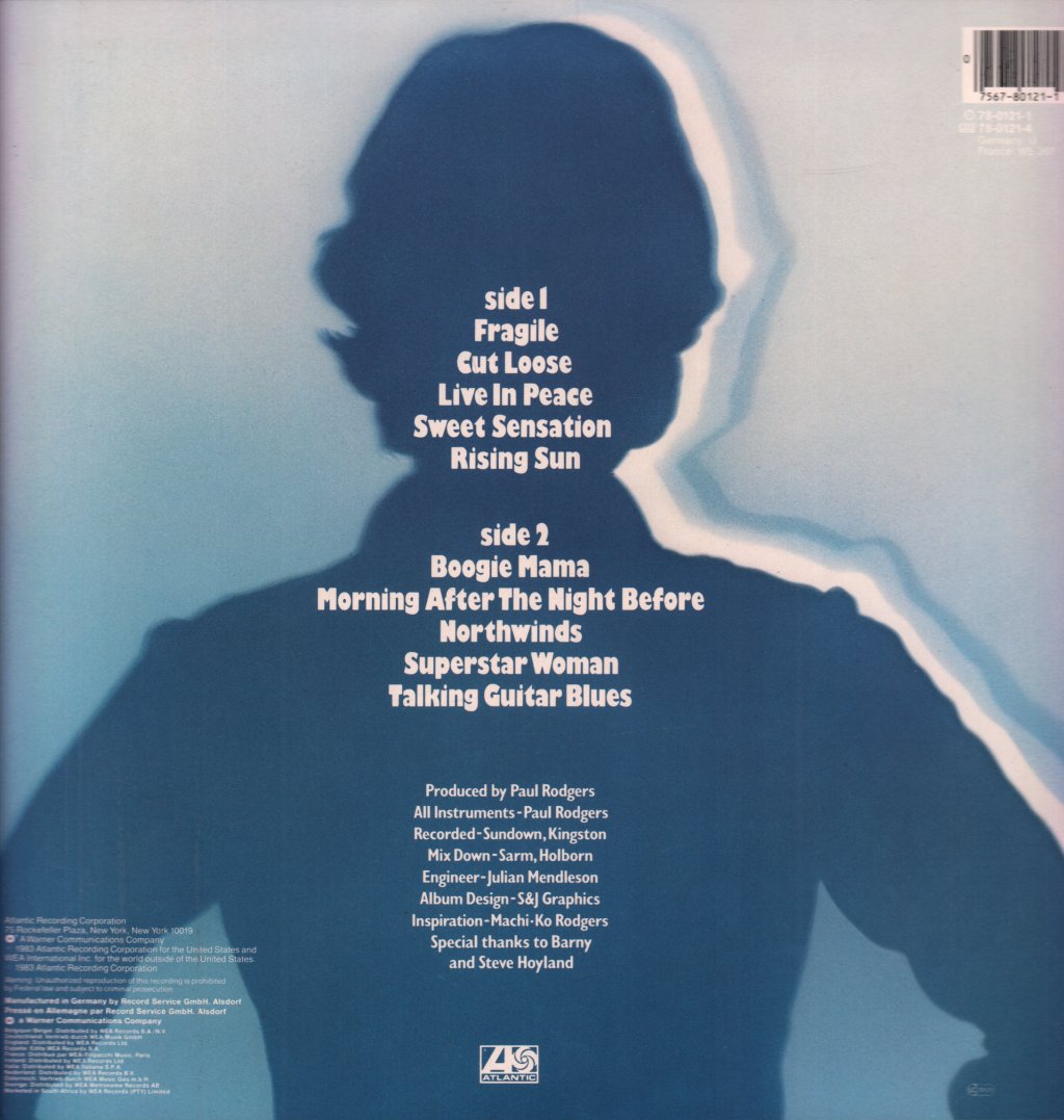 Paul Rodgers - Cut Loose - Lp