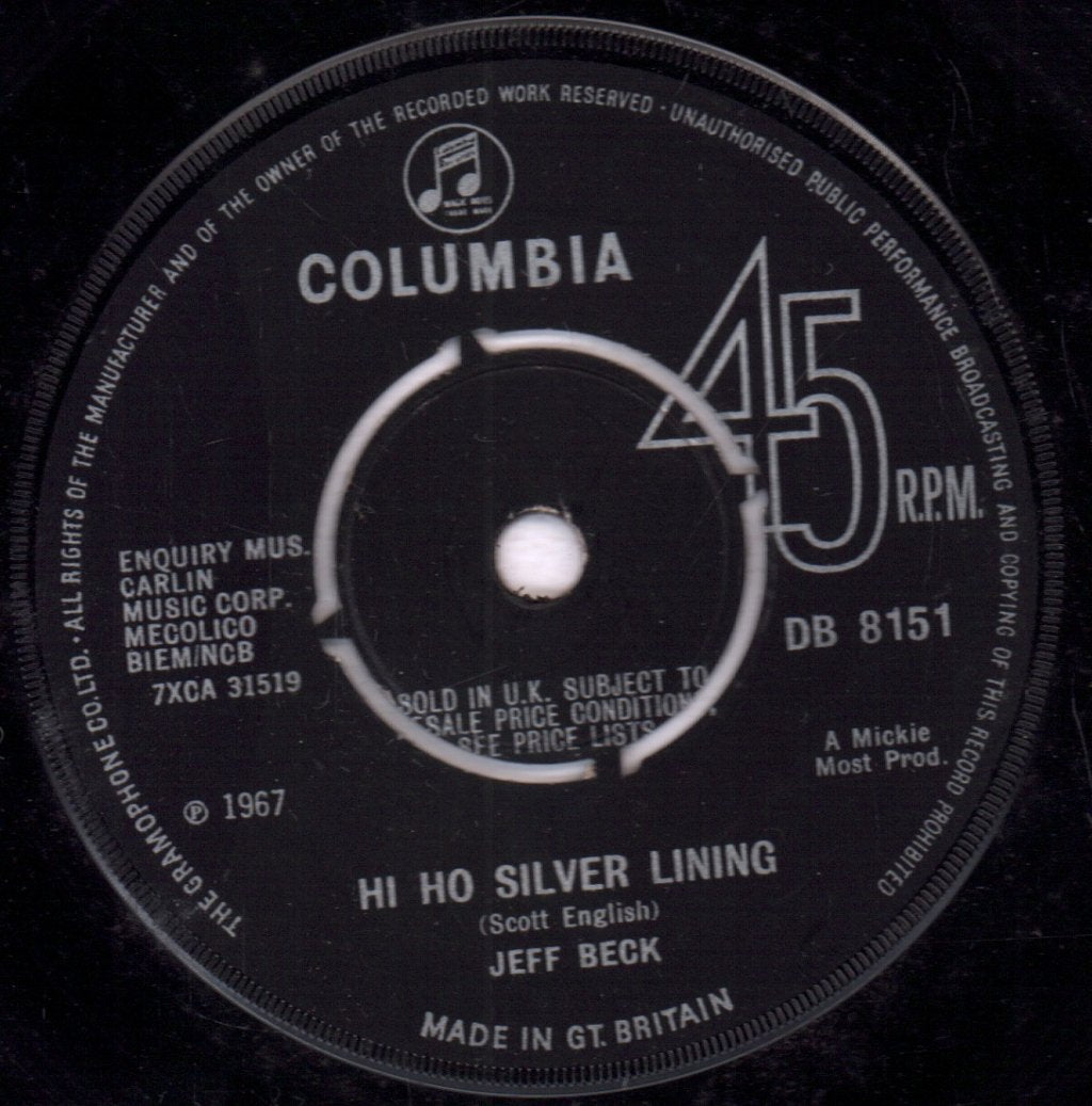 Jeff Beck - Hi Ho Silver Lining - 7 Inch