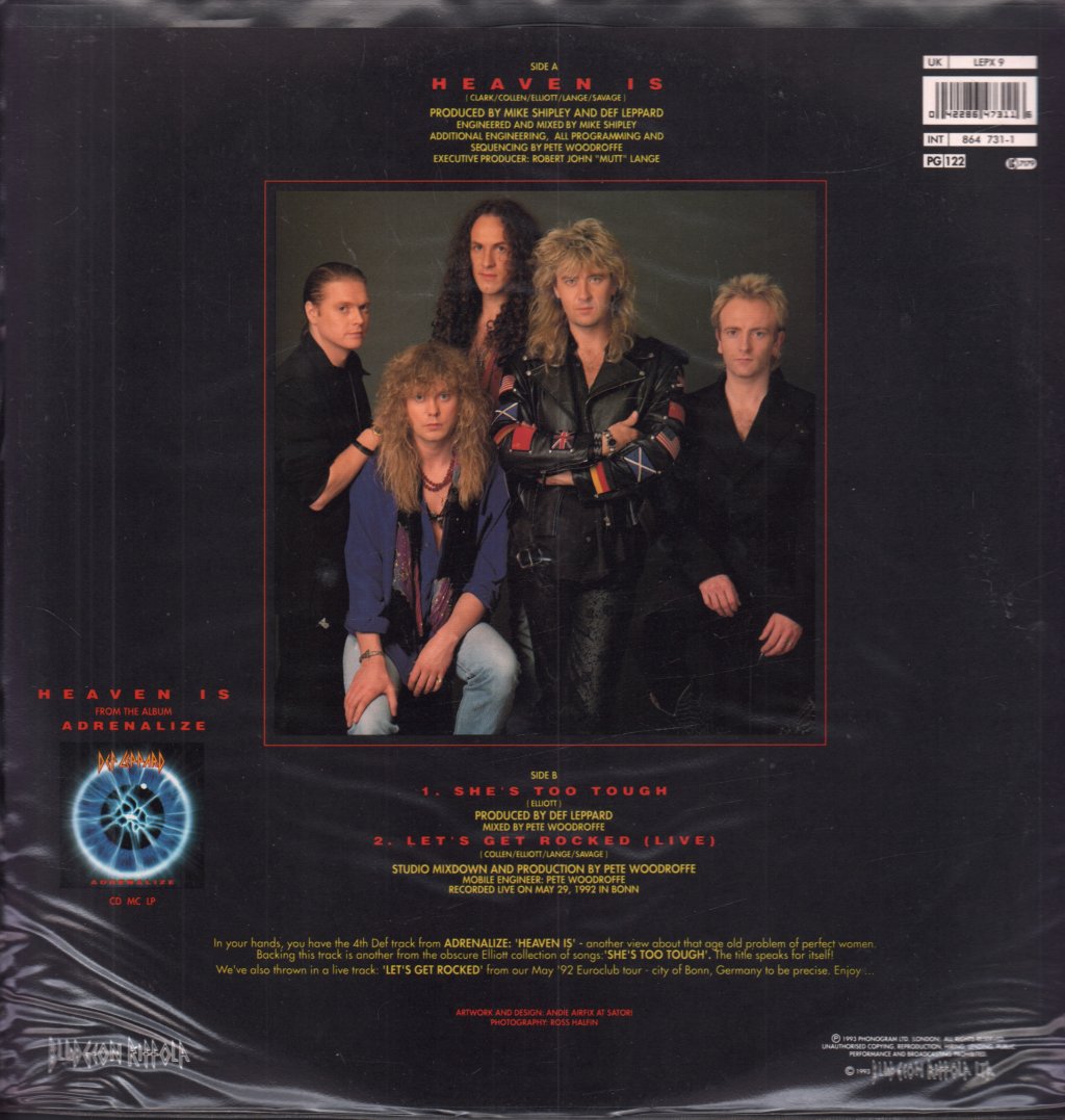 Def Leppard - Heaven Is - 12 Inch