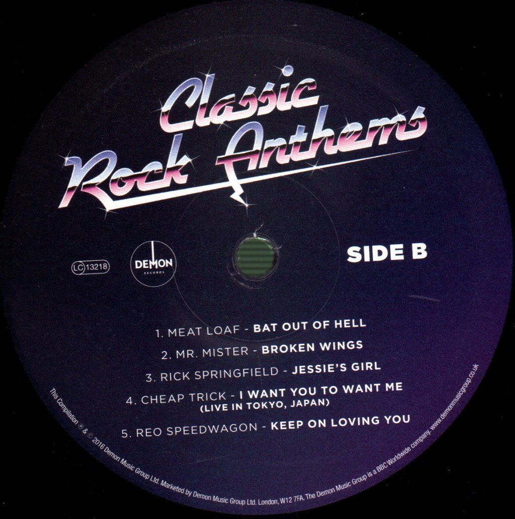Various Artists - Classic Rock Anthems - Double Lp