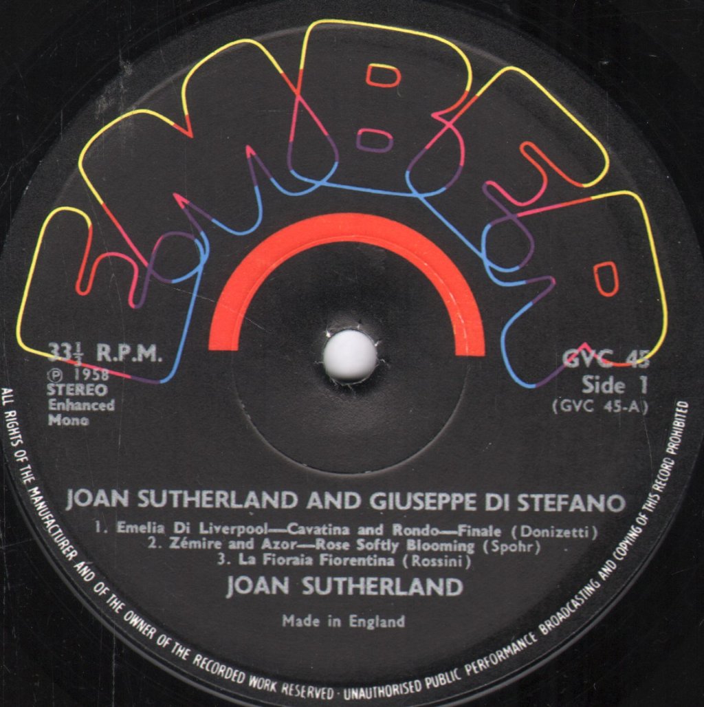 Joan Sutherland / Giuseppe Di Stefano - Great Voices Of The Century - Lp