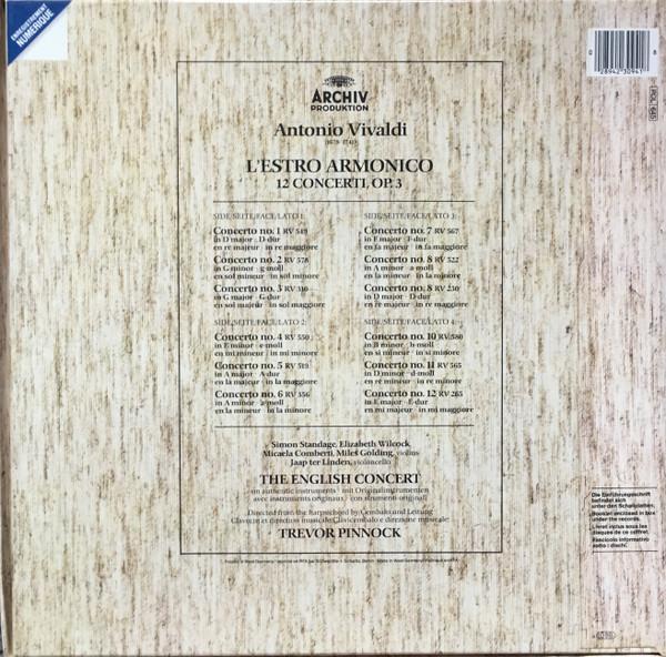 English Concert - vivaldi Concerti L'Estro Armonico - Double Lp