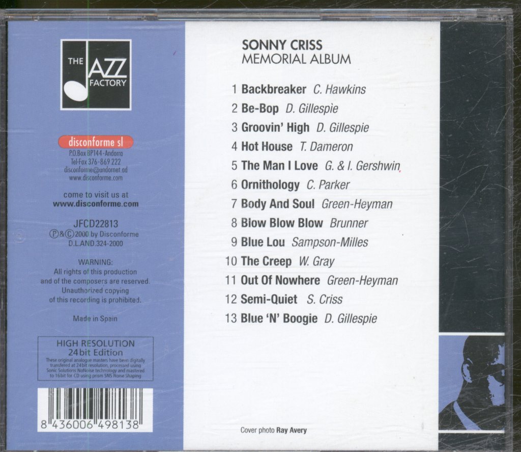 Sonny Criss - Memorial Album - Cd