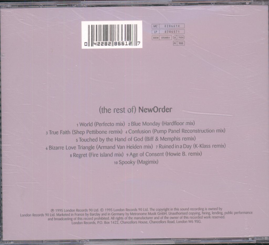 New Order - Rest Of New Order - Double Cd