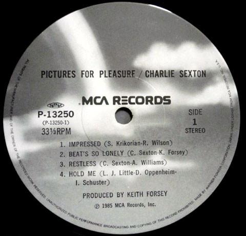 Charlie Sexton - Pictures For Pleasure - Lp