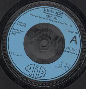 Paul Gee - Heavens Above - 7 Inch