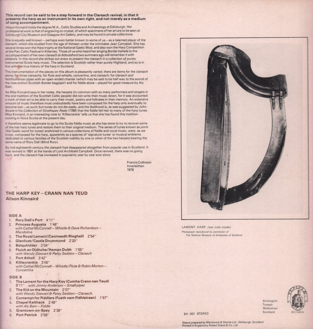 Alison Kinnaird - Harp Key - Lp