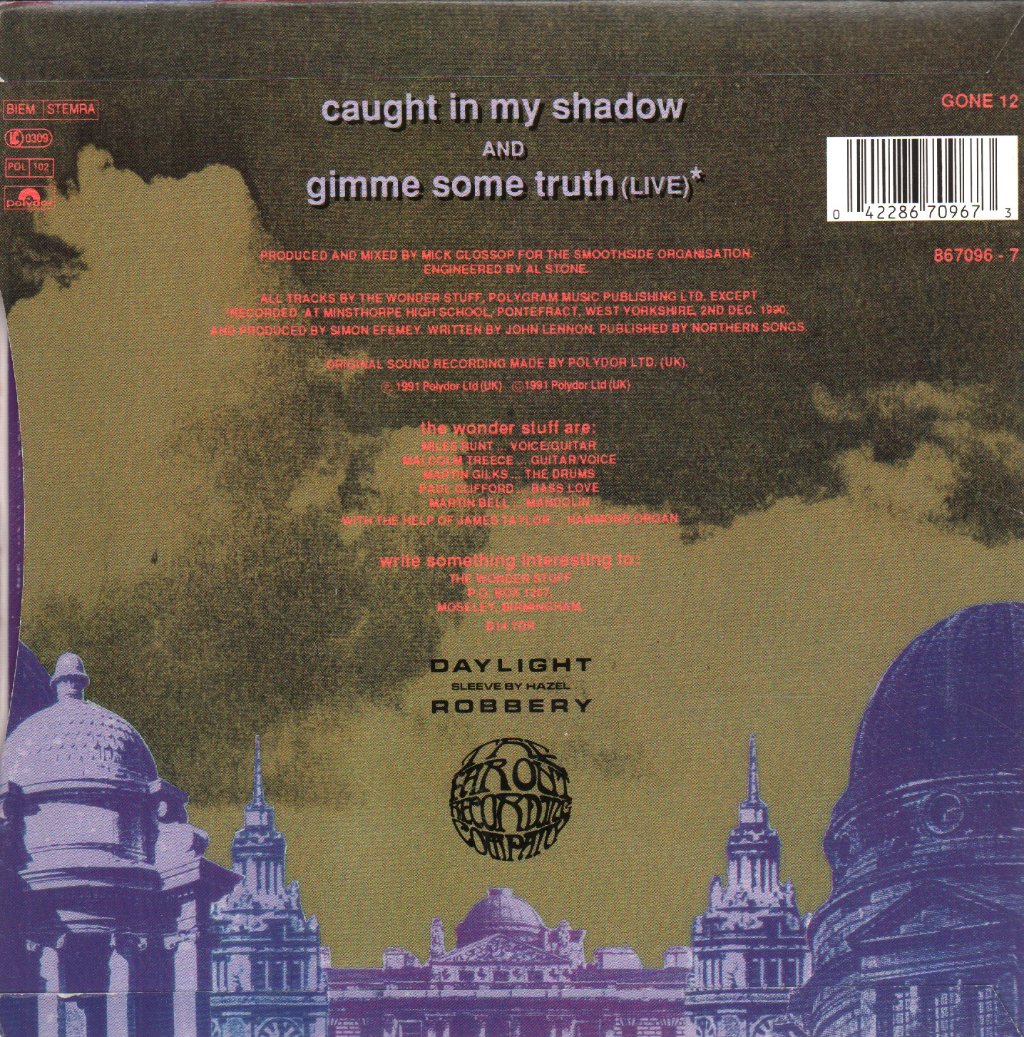 Wonder Stuff - Caught In My Shadow - 7 Inch