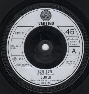 Clover (70'S Rock Group Featuring Huey Lewis) - Love Love - 7 Inch