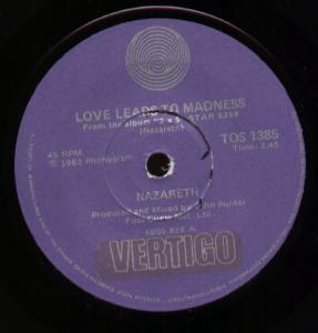 Nazareth - Love Leads To Madness - 7 Inch