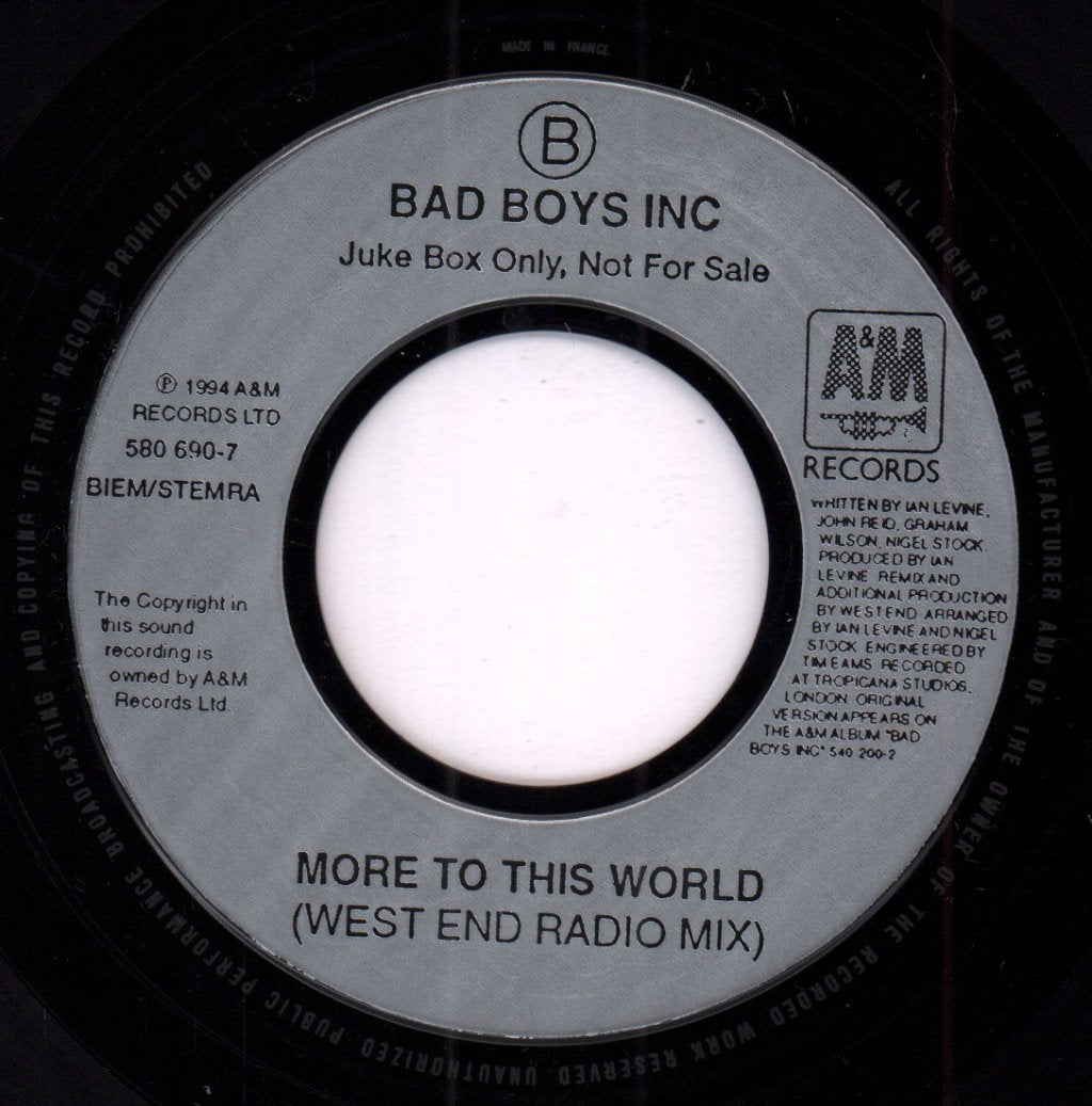 Bad Boys Inc - Take Me Away I'll Follow You - 7 Inch