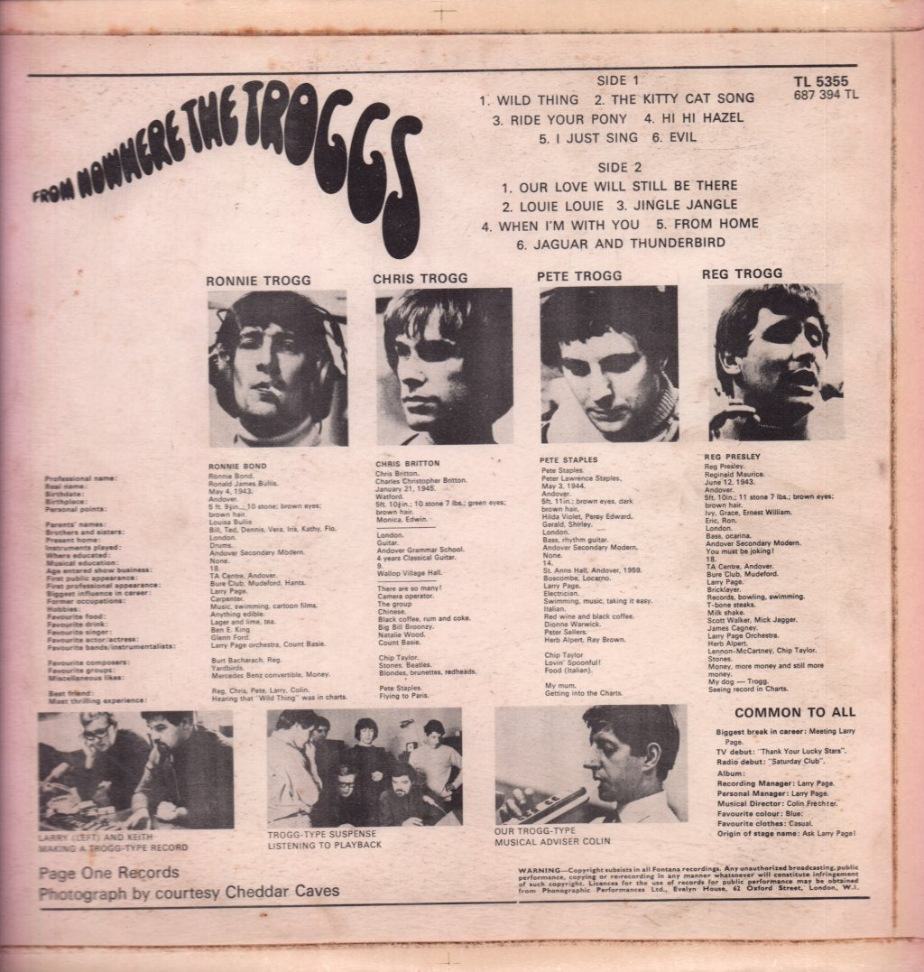 Troggs - From Nowhere - Lp