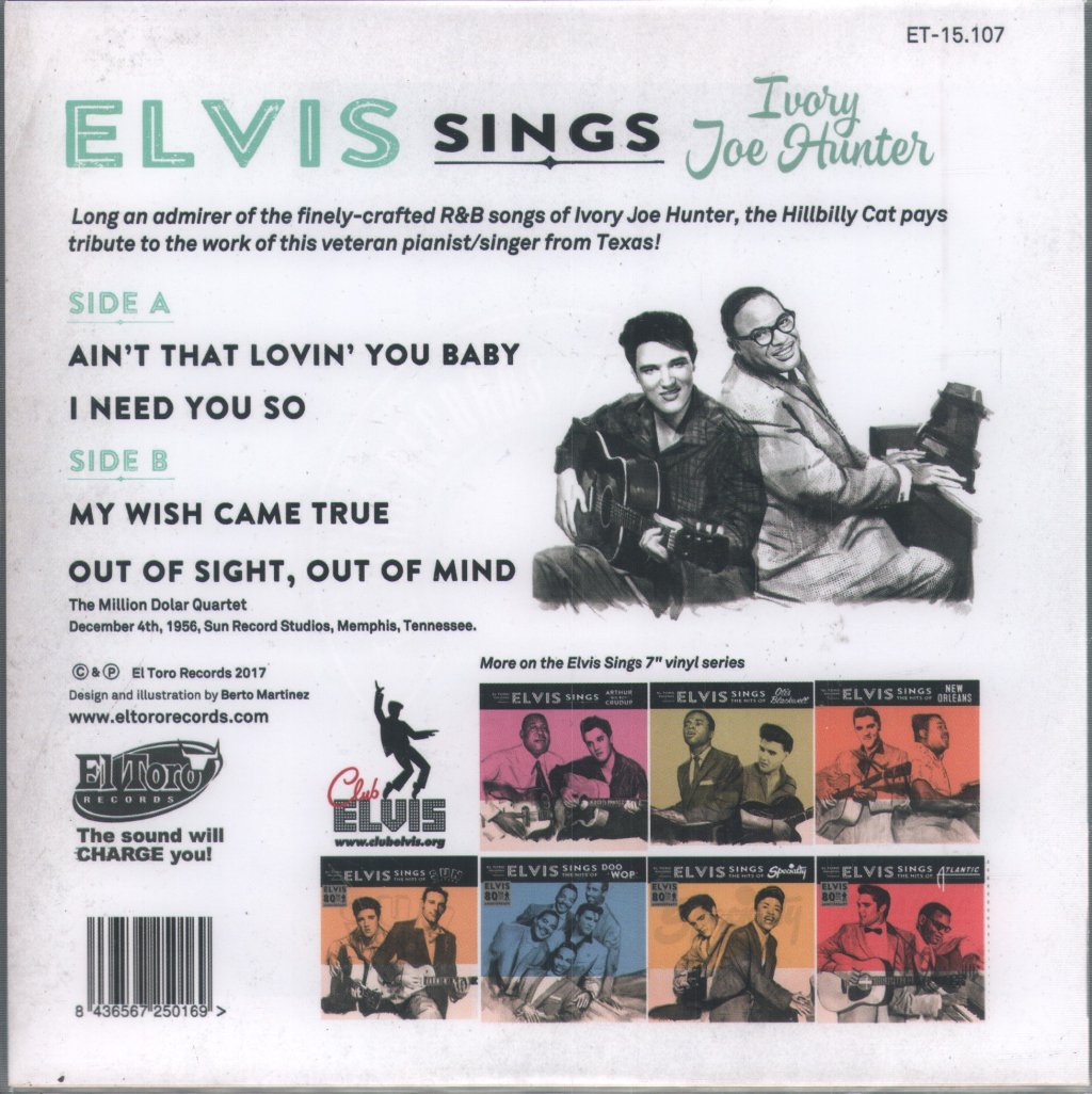 Elvis Presley - Elvis Sings Ivory Joe Hunter - 7 Inch