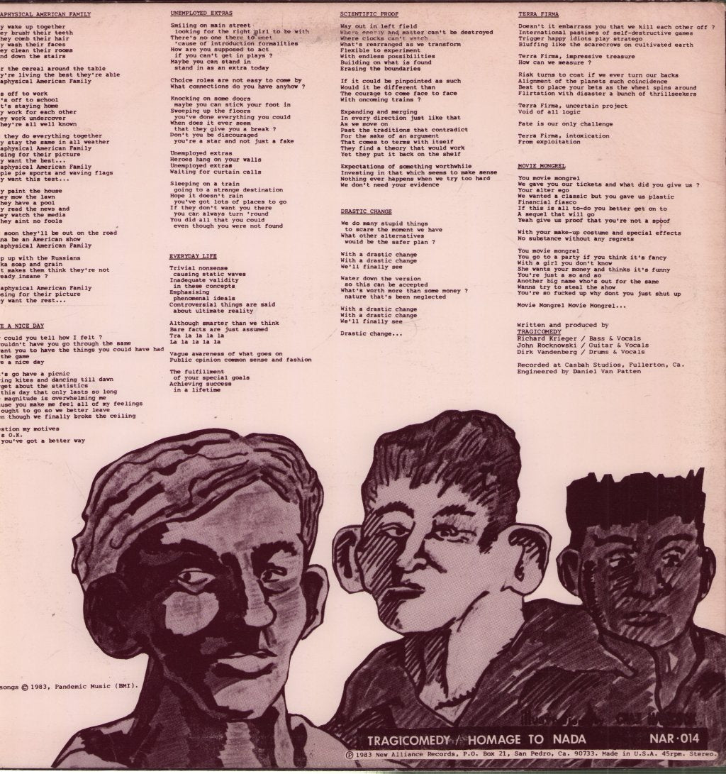 Tragicomedy - Homage To Nada - 12 Inch