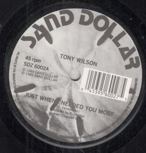 Tony Wilson/Sand Dollar Orchestra - Just When I Needed You Most/Stroll On - 7 Inch