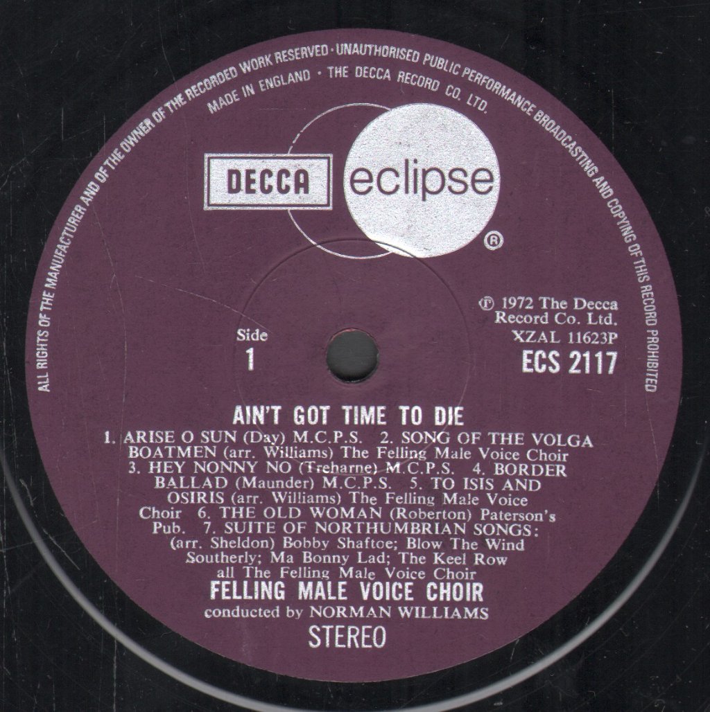 Felling Male Voice Choir - Ain't Got Time To Die - Lp