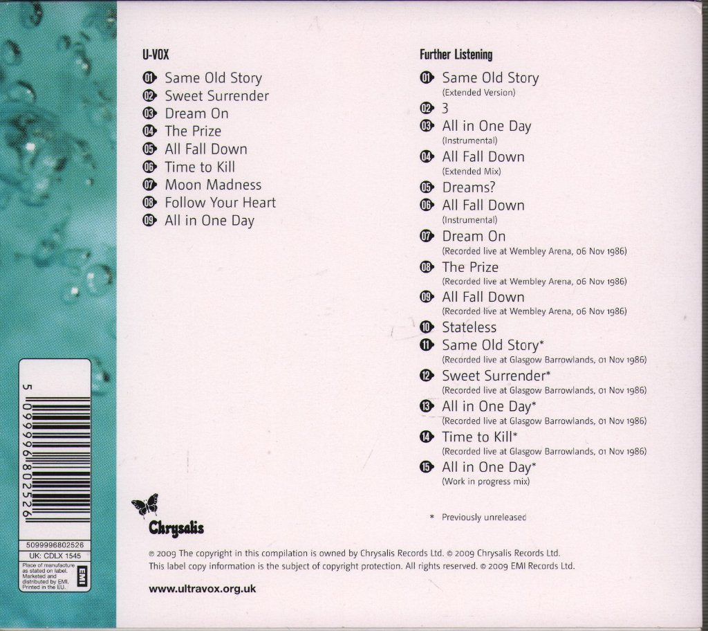 Ultravox - U-Vox - Cd