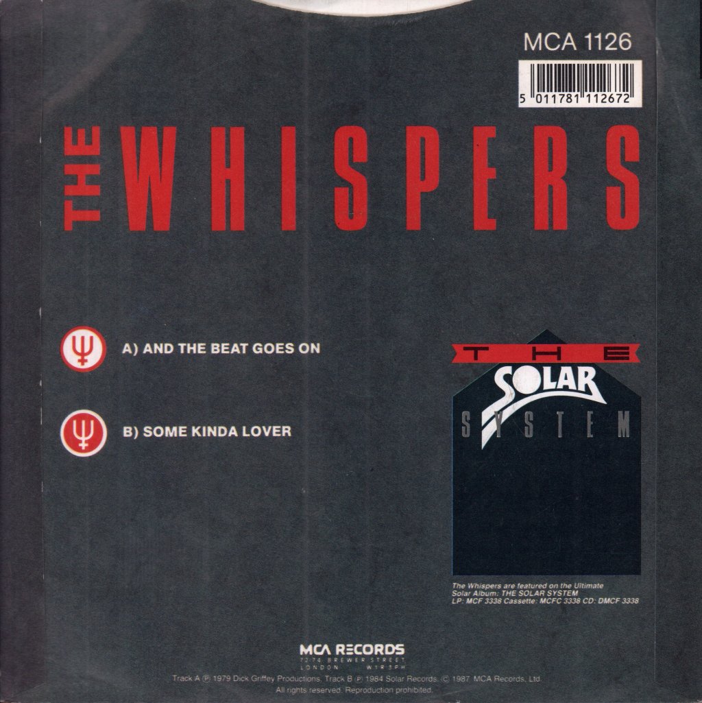 Whispers - And The Beat Goes On - 7 Inch