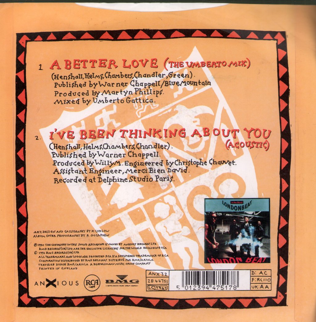 Londonbeat - A Better Love - 7 Inch