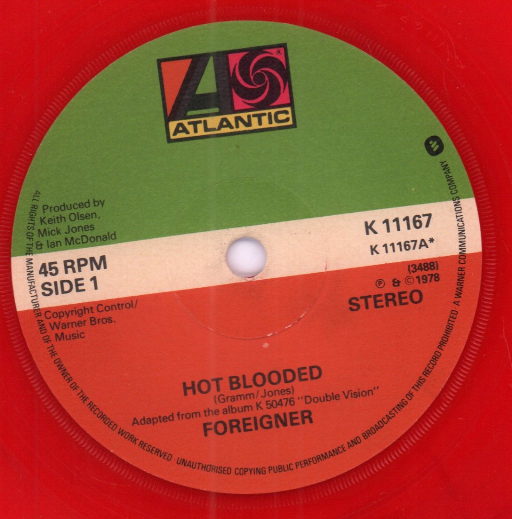 Foreigner - Hot Blooded - 7 Inch