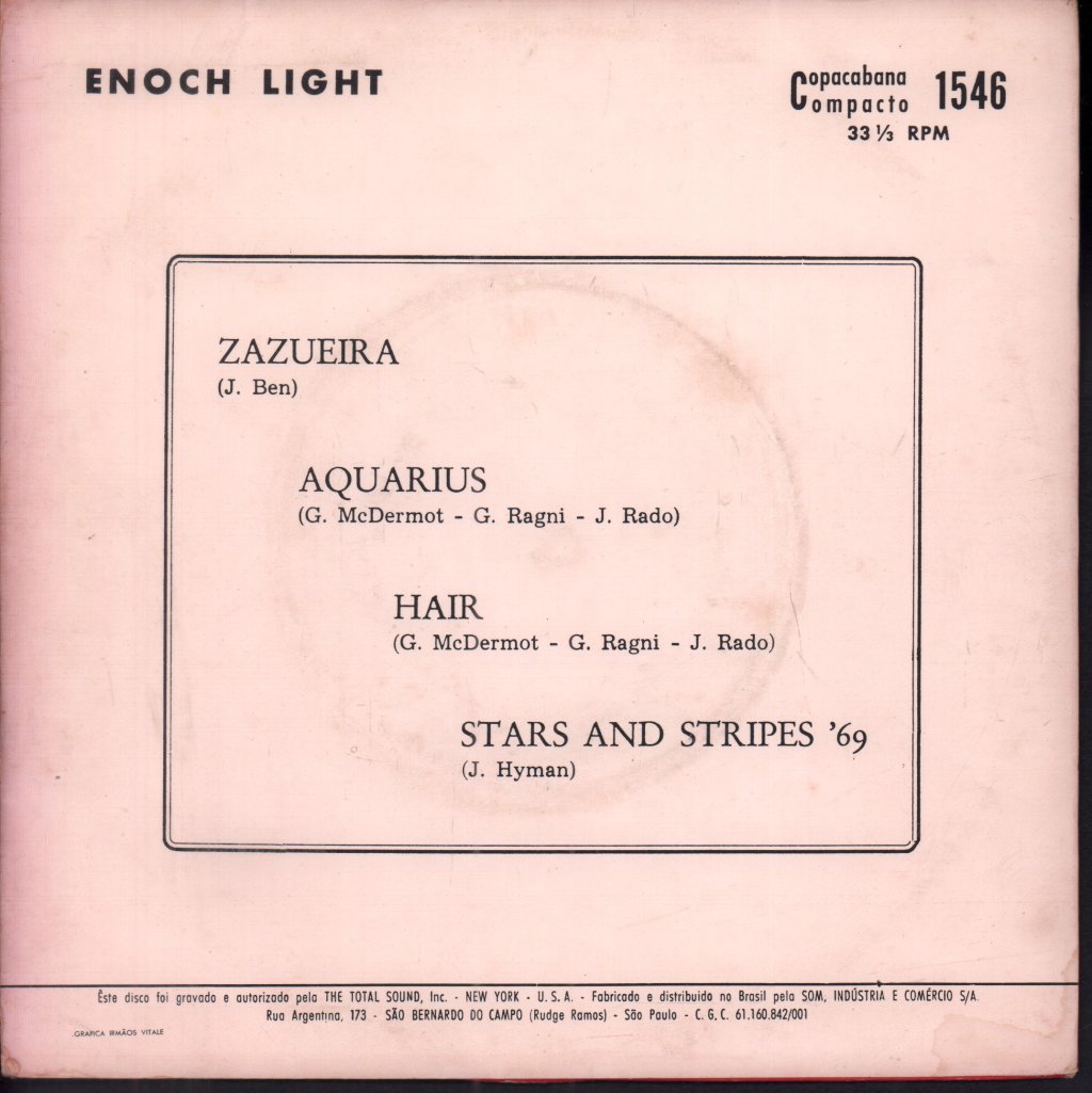 enoch light - zazueira - 7 Inch