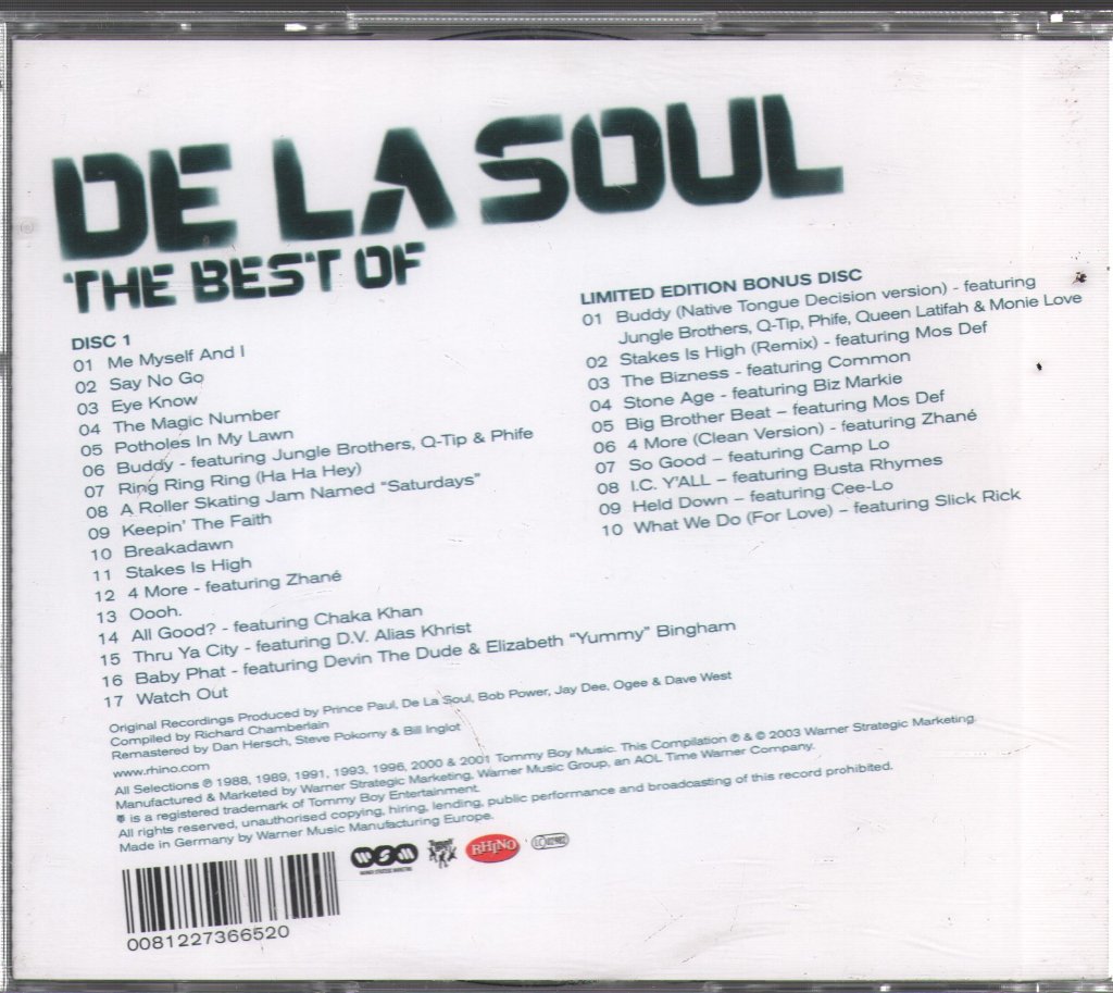 De La Soul - Best Of - Double Cd