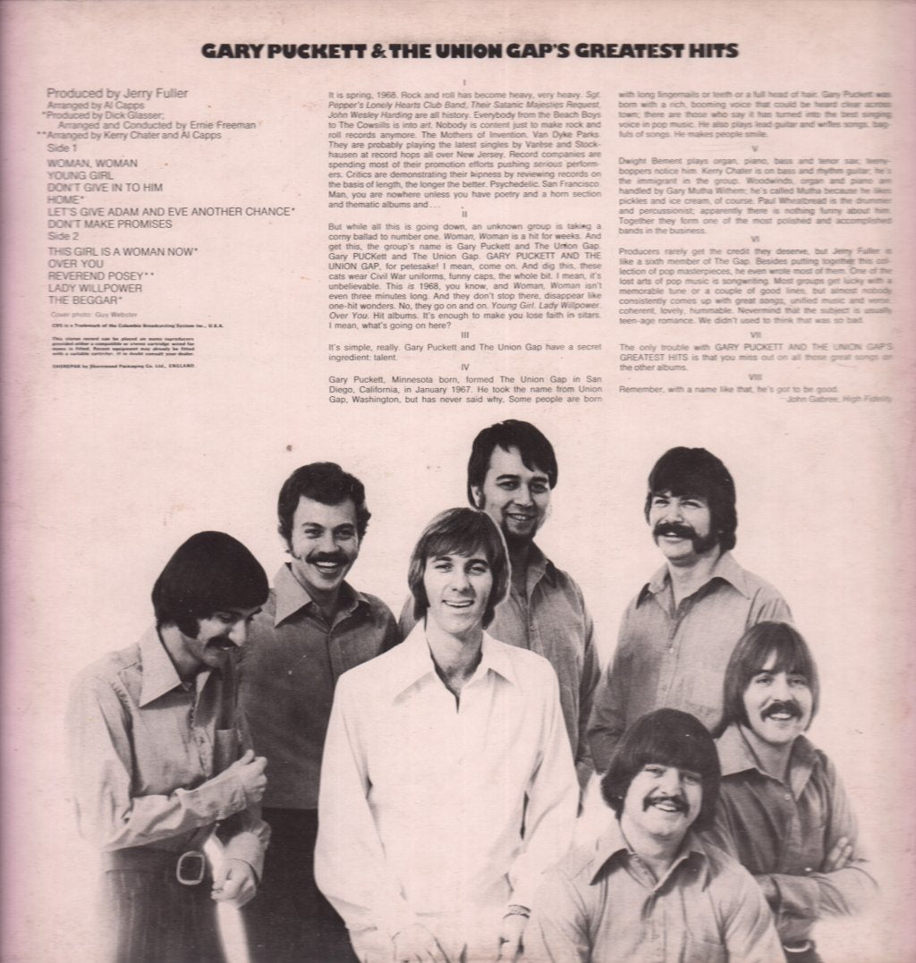 Gary Puckett And The Union Gap - Greatest Hits - Lp