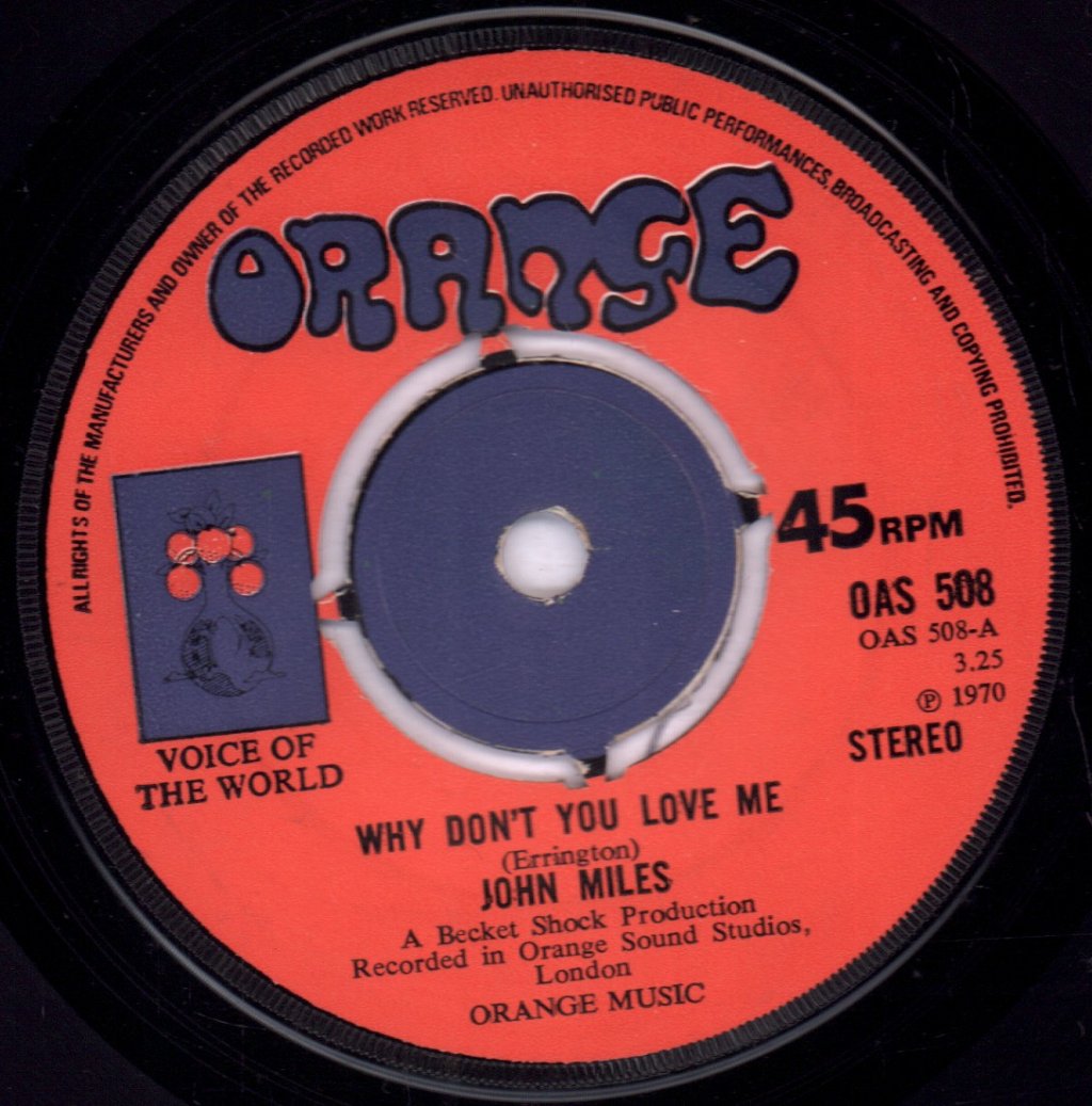 John Miles - Why Don't You Love Me - 7 Inch