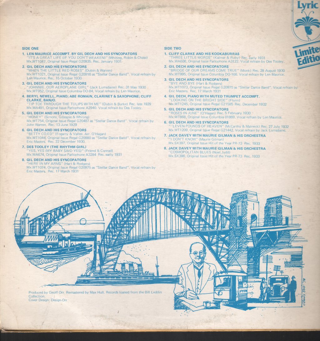 Various Artists - Cosmopolitan Blues A Study In Hot dance Music Sydney 1929-1933 - Lp
