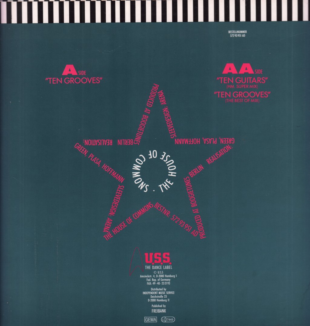 House Of Commons - Ten Grooves - 12 Inch
