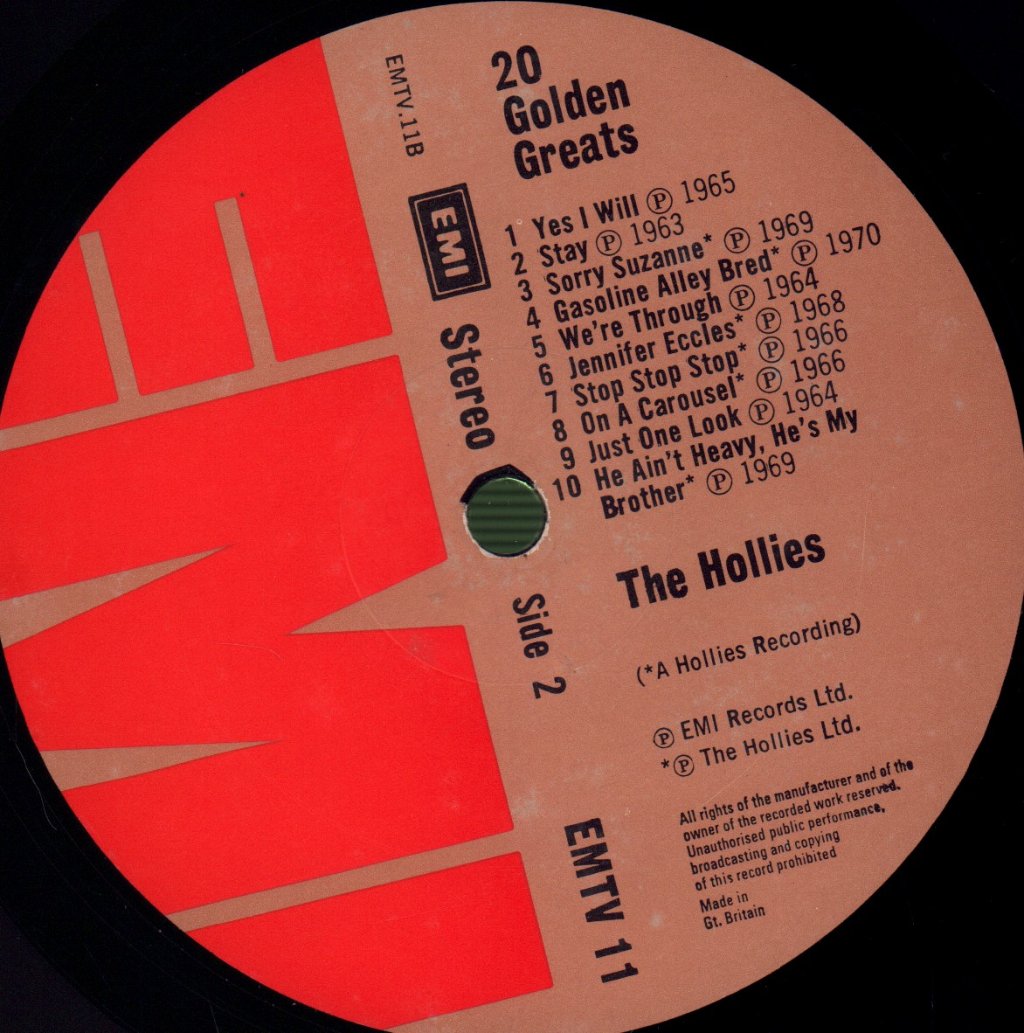 Hollies - 20 Golden Greats - Lp