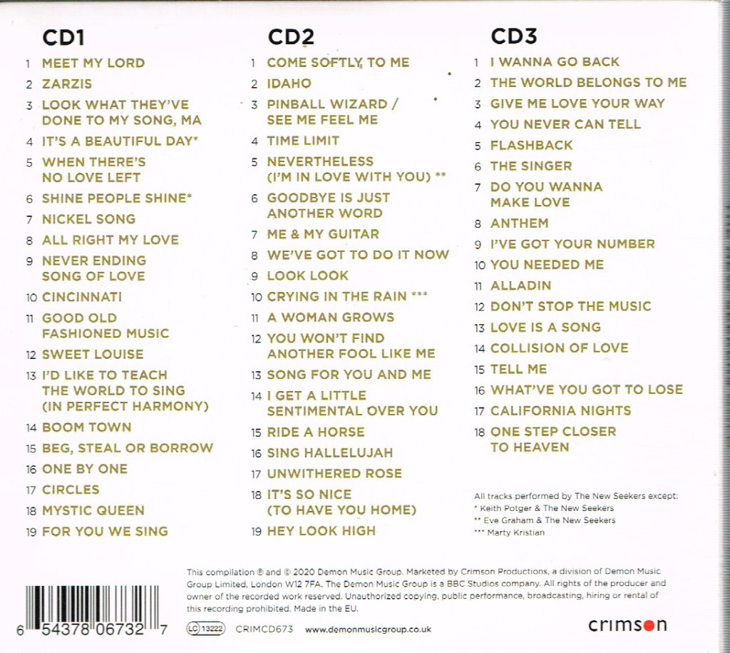 New Seekers - Gold - Triple Cd