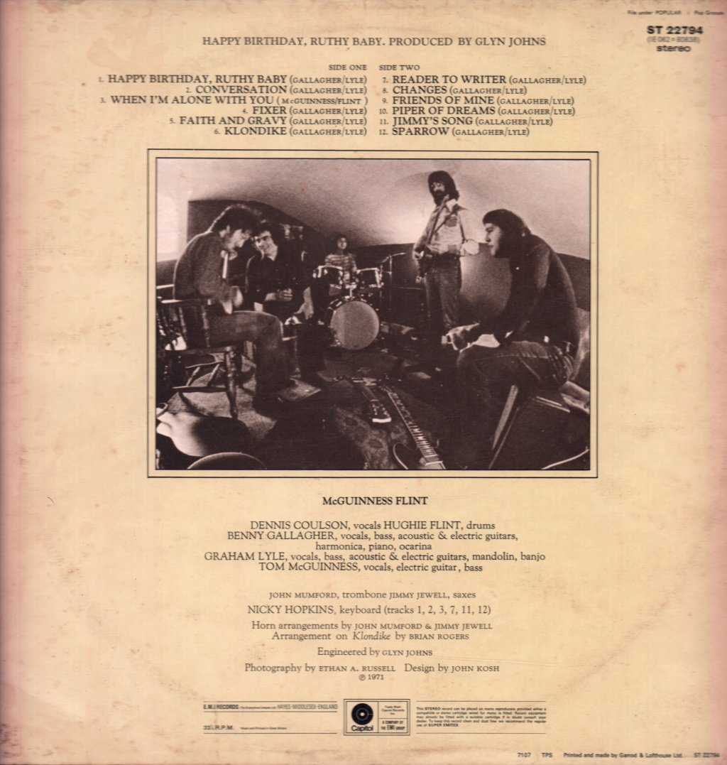 McGuinness Flint - Happy Birthday Ruthy Brown - Lp