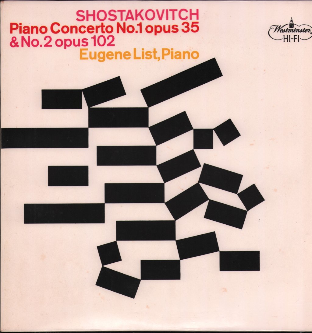Eugene List - Shostakovitch - Piano Concerto No. 1 Opus 35 & No. 2 Opus 102 - Lp