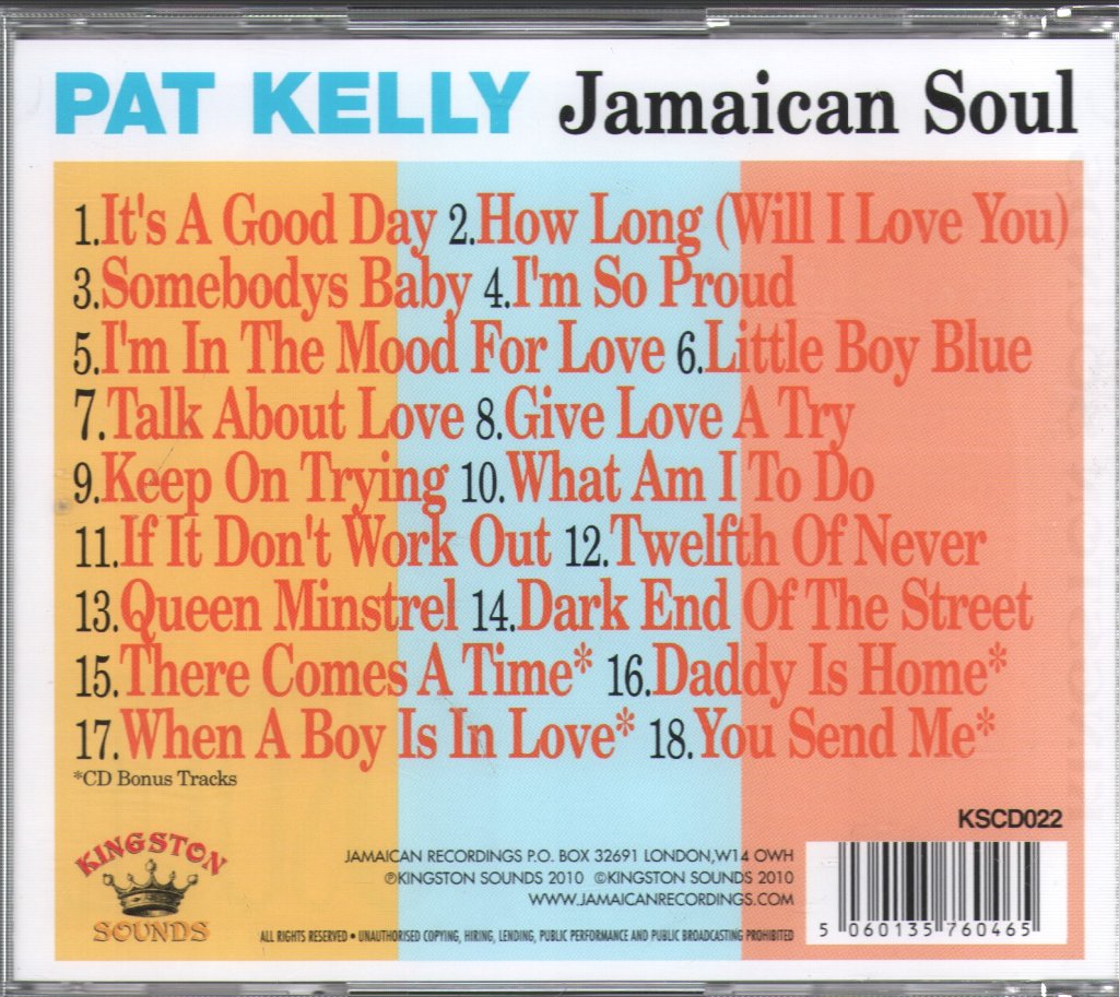 Pat Kelly - Jamaican Soul - Cd